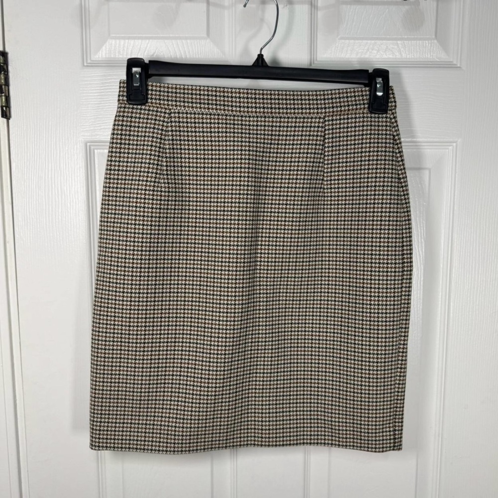 H&M Black and Cream Houndstooth Pencil‎ Skirt